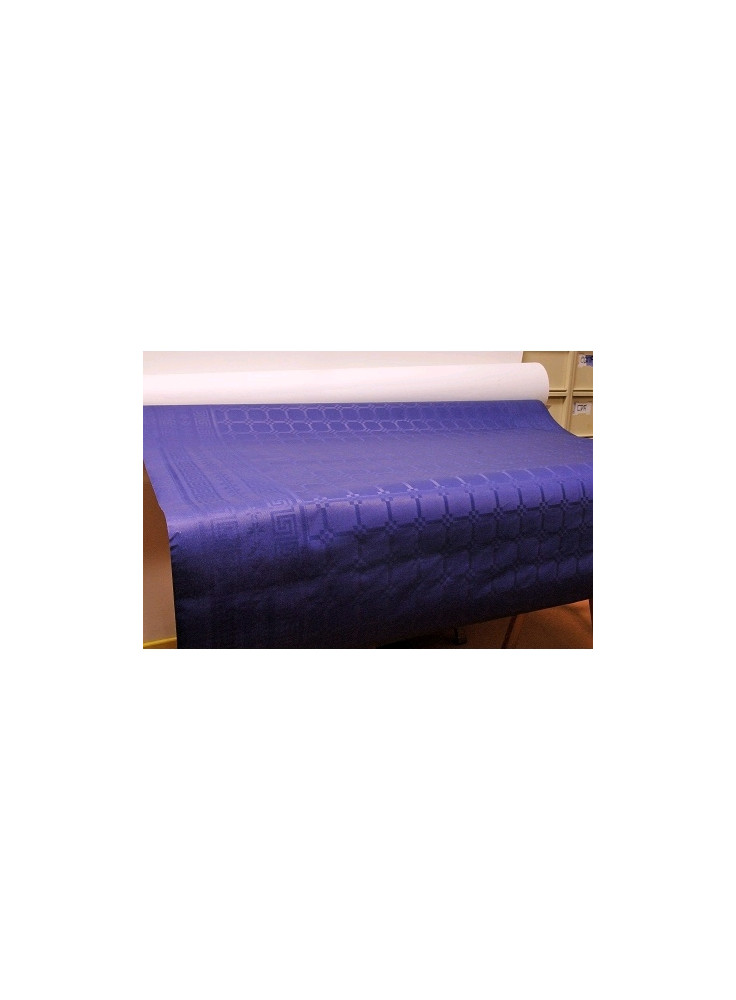 nappe bleu marine 50Mx1M18 damassée Hyperfetes