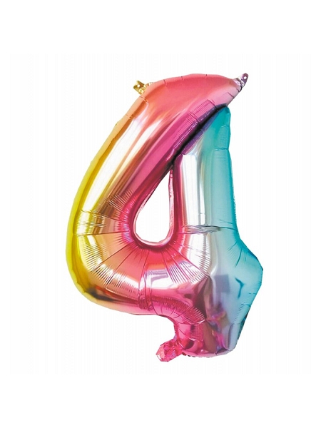 Ballon Chiffre H Cm Iris Pastel Hyperfetes